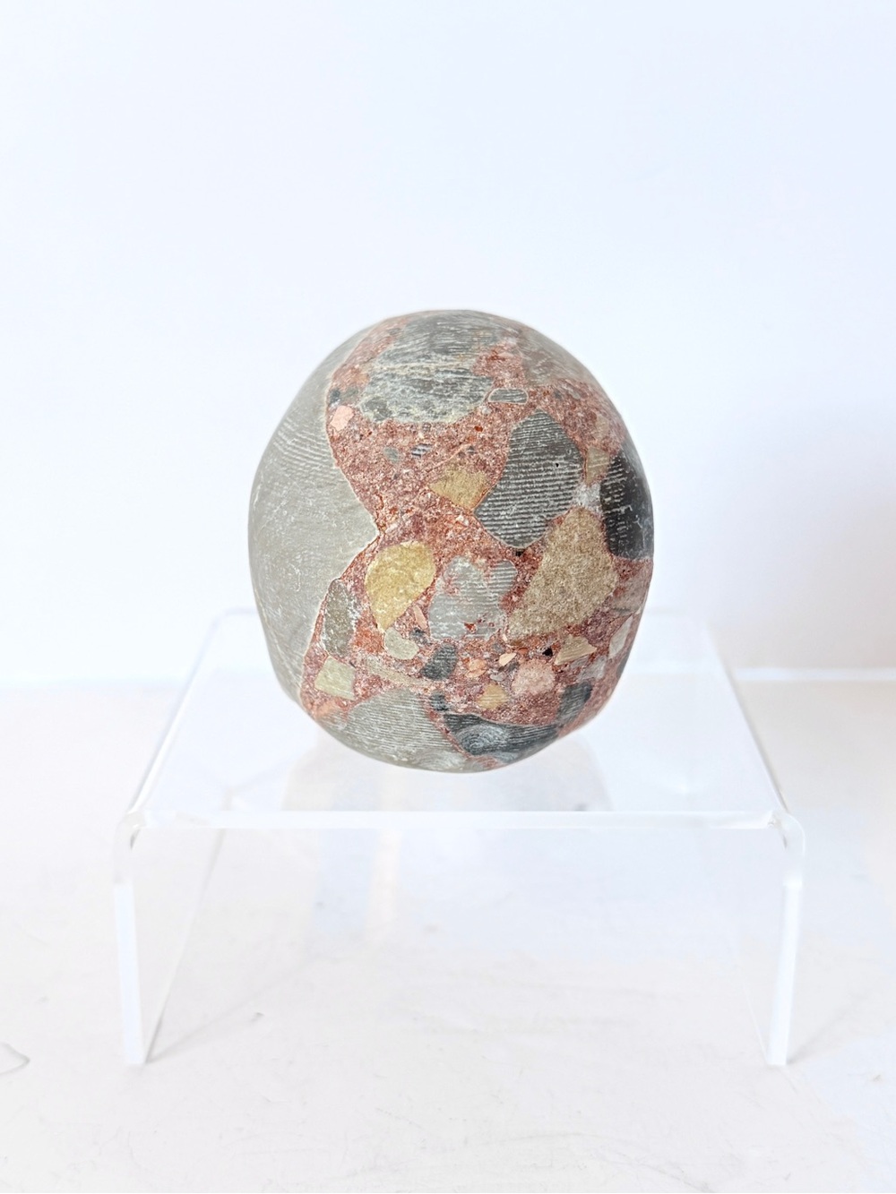 Australian Brecciated Chert Crystal Skull Carving Carved Stone Sculpture 294g - Picture 4 of 15